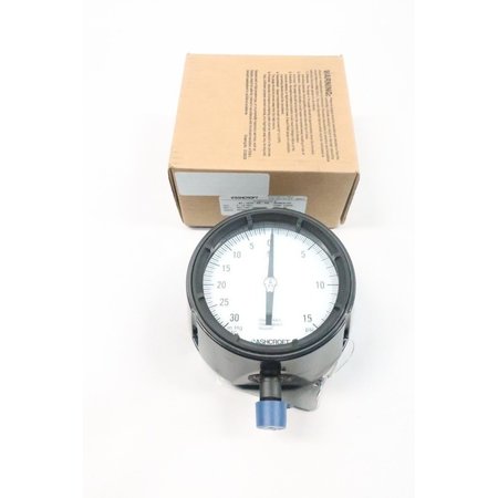 Ashcroft 45-1279-As-04L-30Imv&15# 0-30In-Hg 4-1/2In 1/2In 0-15Psi Npt Pressure Gauge 45-1279-AS-04L-30IMV&15#